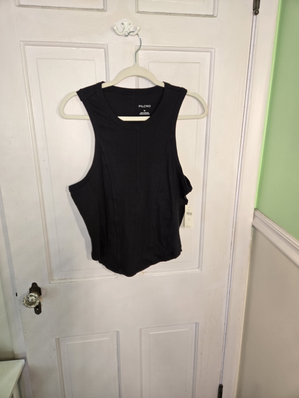 Anthropologie Pilcro Black Ribbed Tank Top